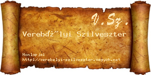 Verebélyi Szilveszter névjegykártya