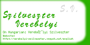 szilveszter verebelyi business card